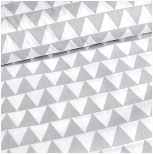 Trojuholník šedý malý -  cotton fabric