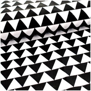 Trojuholník čierny -  cotton fabric