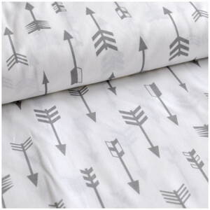 Šípky šedé -  cotton fabric 