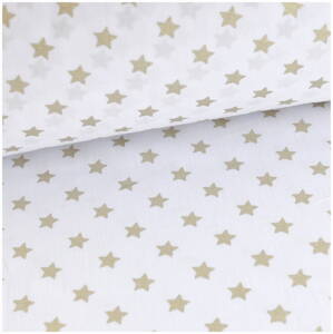 Champagne gold Stars -  cotton fabric 