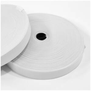 Guma hladká 2,5cm biela - Woven rubber