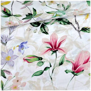 Mix kvetov na krémovom - cotton fabric 