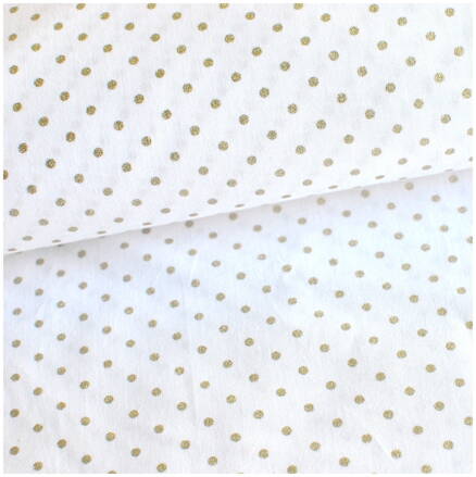 Champagne gold Dots Mini -  cotton fabric 