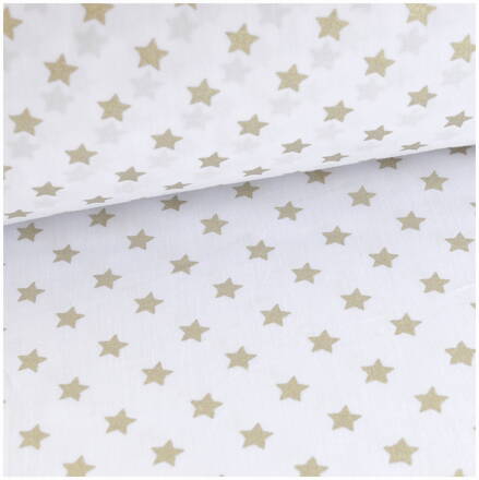 Champagne gold Stars -  cotton fabric 