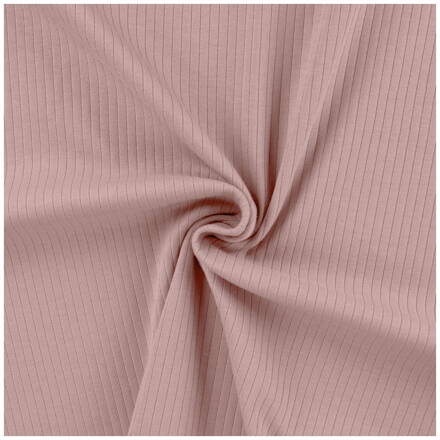 Prúžkovaný úplet pastelový ružový - ribbed jersey