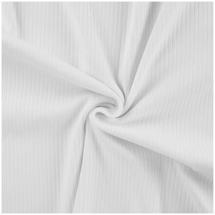 Prúžkovaný úplet biely - ribbed jersey